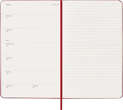 Еженедельник Moleskine CLASSIC WKNT Large 130х210мм 144стр. красный