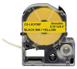 Картридж ленточный Cactus CS-LK3YBP LK-3YBP черный на желтом 9x9 для Epson LW300/LW400/LW700/LW600P/LW1000P/K400/Z700/Z900