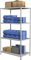Стеллаж Практик MS Standart 120/60x20/4 пол.:4 единая 1200x600x200мм серый (S24199132402)