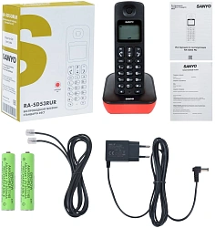 Р/Телефон Dect Sanyo RA-SD53RUR красный/черный АОН