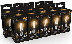Лампа светодиодная Gauss Filament 102902115 15Вт цок.:E27 груша 220B св.свеч.бел.теп. (упак.:1шт)