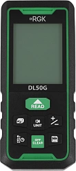 Лазерный дальномер RGK DL50G 2кл.лаз. 535нм цв.луч. зеленый (778176)