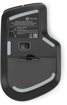 Мышь Оклик 501MW черный оптическая 2400dpi беспров. USB для ноутбука 6but (1877553)