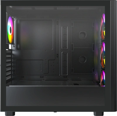 Корпус Montech XR Wood черный без БП ATX 3x120mm 2xUSB3.0 audio bott PSU