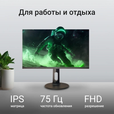 Монитор Digma 27" Progress 27P505F черный IPS LED 16:9 HDMI M/M матовая HAS Piv 300cd 178гр/178гр 1920x1080 75Hz G-Sync FreeSync DP FHD 4.3кг