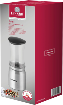 Мельница для перца/соли Rondell Point RD-1666 стальной упак.:подарочная коробка