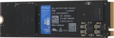 Накопитель SSD WD PCIe 4.0 x4 2TB WDS200T4B0E SN5000 Blue M.2 2280