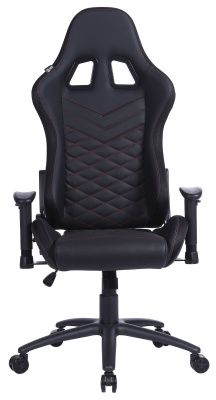 Кресло игровое Cactus CS-CHR-0099BLR с RGB-подсветкой черный/красный эко.кожа с подголов. крестов. сталь