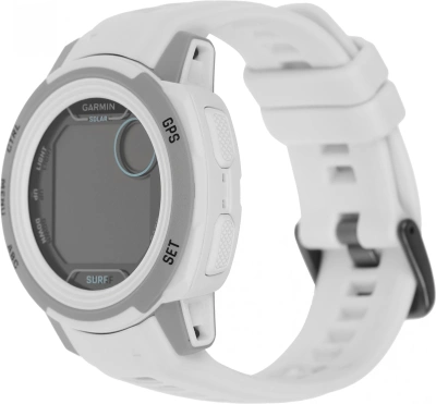 Смарт-часы Garmin Instinct 2s Solar 40мм 1.2" AMOLED корп.черный/белый рем.белый (010-02564-03)