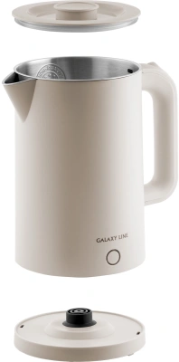Чайник электрический Galaxy Line GL 0362 1.7л. 2200Вт бежевый корпус: нерж.сталь/пластик (7010103627)