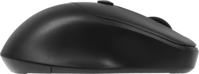 Мышь Defender Feam MM-296 черный оптическая 1600dpi silent беспров. USB 3but (52296)