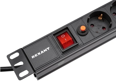 Блок распределения питания Rexant 04-0102-1 гор.размещ. 6xCEE7/4 базовые 16A CEE7/7 2м