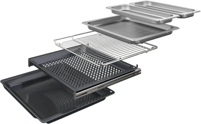 Духовой шкаф Электрический Bosch HSG958DB1S черный