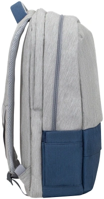 Рюкзак для ноутбука 17.3" Riva 7567 серый/темно-синий полиэстер (7567 GREY/DARK BLUE)