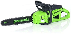 Цепная пила Greenworks 2008807UB аккум. 2000Вт 2.71л.с. дл.шины:16" (40cm) 1аккум. 4Ач ЗУ
