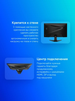 Монитор MSI 24.5" Mag 256F черный IPS LED 16:9 HDMI 250cd 178гр/178гр 1920x1080 180Hz DP FHD 3.25кг