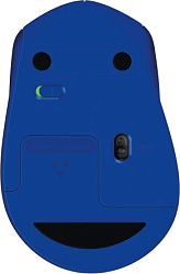 Мышь Logitech M331 Silent Plus синий оптическая 1000dpi silent беспров. USB 3but (910-004915)