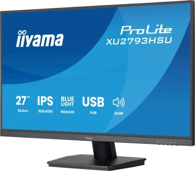 Монитор Iiyama 27" ProLite XU2793HSU-B7 черный IPS LED 1ms 16:9 HDMI M/M матовая 250cd 178гр/178гр 1920x1080 100Hz DP FHD USB 3.8кг