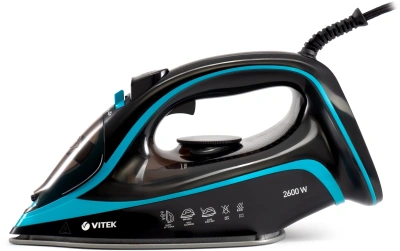 Утюг Vitek VT-8334 2600Вт черный/бирюзовый