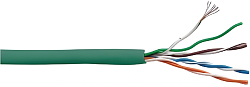 Кабель информационный Lanmaster LAN-5EUTP-PT-LSZH-GN кат.5E UTP 4 пары 24AWG LSZH внутренний 305м зеленый