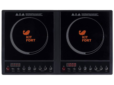 Плита Электрическая Kitfort КТ-109 черный стеклокерамика (настольная)