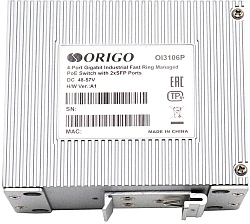 Коммутатор Origo OI3106P/60W OI3106P/60W/A1A (L2) 6x1Гбит/с 2SFP 4PoE+ 60W управляемый