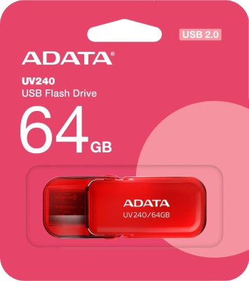 Флеш Диск A-Data 64GB UV240 AUV240-64G-RRD USB2.0 красный