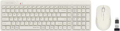 Клавиатура + мышь A4Tech Fstyler FG2300 Air клав:бежевый мышь:бежевый USB беспроводная slim (FG2300 AIR BEIGE)