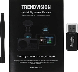 Видеорегистратор с радар-детектором TrendVision Hybrid Signature Real 4K GPS ГЛОНАСС черный