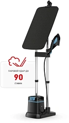 Отпариватель напольный Tefal Ixeo+ QT1511E0 2980Вт черный/голубой