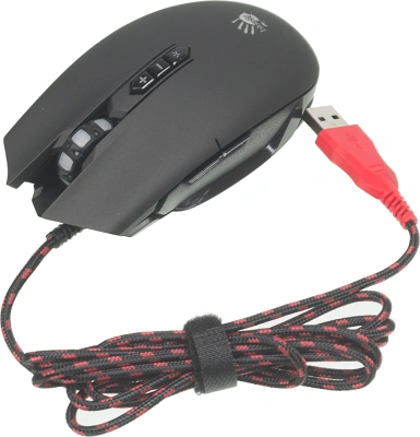 Мышь A4Tech Bloody Q80 черный оптическая 6200dpi USB 8but (Q80 BLACK)