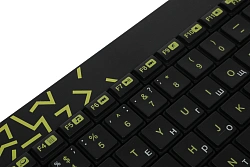 Клавиатура + мышь Logitech MK240 клав:черный/желтый мышь:черный/желтый USB беспроводная slim Multimedia (920-008198)