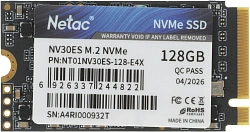 Накопитель SSD Netac PCIe 3.0 x4 128GB NT01NV30ES-128-E4X NV30ES M.2 2242