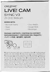 Камера Web Creative Live! Cam SYNC V3 черный 5Mpix (2560x1440) USB2.0 с микрофоном (73VF090000000)