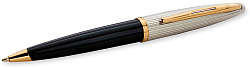 Ручка шариков. Waterman Carene De Luxe (S0700000) Black Silver GT M син. черн. подар.кор.