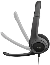 Наушники с микрофоном Logitech H390 черный 1.9м накладные USB оголовье (981-001578)