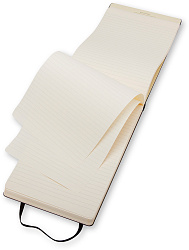 Блокнот Moleskine REPORTER QP511 Pocket 90x140мм 192стр. линейка твердая обложка черный
