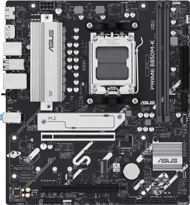 Материнская плата Asus PRIME B850M-K SocketAM5 AMD B850 2xDDR5 mATX AC`97 8ch(7.1) 2.5Gg RAID+HDMI+DP
