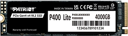 Накопитель SSD Patriot PCIe 4.0 x4 4TB P400LP4KGM28H P400 Lite M.2 2280
