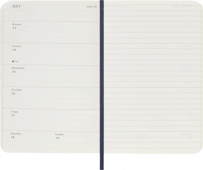 Еженедельник Moleskine CLASSIC SOFT WKNT Pocket 90x140мм 144стр. мягкая обложка синий сапфир