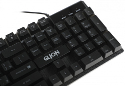 Клавиатура + мышь Defender Glion клав:черный мышь:черный/красный USB LED (45123)