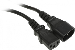 Шнур питания Hyperline PWC-IEC13-IEC14-3.0-BK C13-С14 проводник.:3x1.0мм2 3м 230В 10А (упак.:1шт) черный