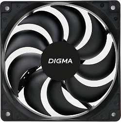Вентилятор для корпуса Digma DFAN-120-9 120х120x25 черный 3-pin 4-pin (Molex) 23дБ (упак.:1шт) Ret