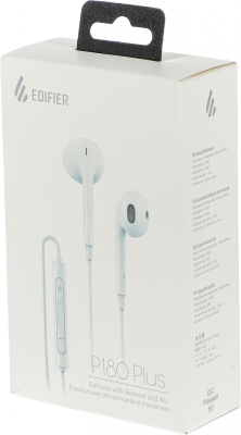 Гарнитура вкладыши Edifier P180 Plus 1.2м белый проводные в ушной раковине