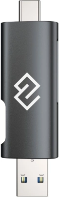 Устройство чтения карт памяти USB 2.0/Type C Digma CR-CU2520-G серый