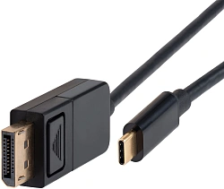 Кабель Buro ver1.4 USB Type-C (m) DisplayPort (m) 1.5м (BU-TYPEC-DP-1.5M) черный