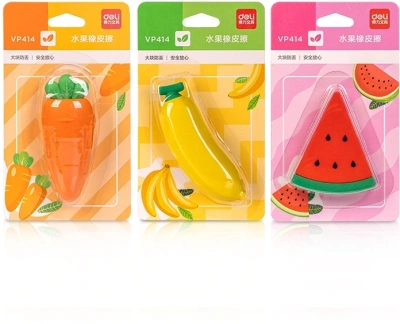 Ластик Deli VP414ban VP414YELLOW банан 54x23x16мм желтый блистер с европодвесом