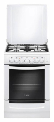Плита Комбинированная Gefest ПГЭ 6102-02 белый (металлическая крышка) реш.чугун