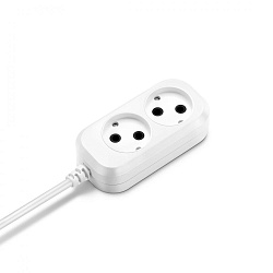 Сетевой удлинитель Buro BU-PSL2.5/W 5м (2 розетки) белый (пакет ПЭ)
