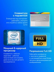 Ноутбук Asus Vivobook 15 X1504VA-BQ2880 Core i3 1315U 8Gb SSD512Gb Intel UHD Graphics 15.6" IPS FHD (1920x1080) без ОС silver WiFi BT Cam (90NB10J2-M03B20)